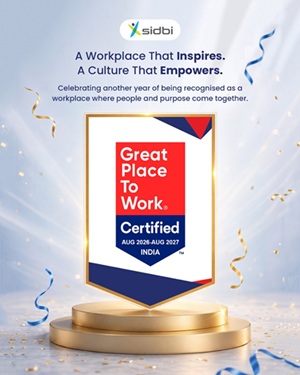 SIDBI Great Place to Work® Certified organization for 2026–27